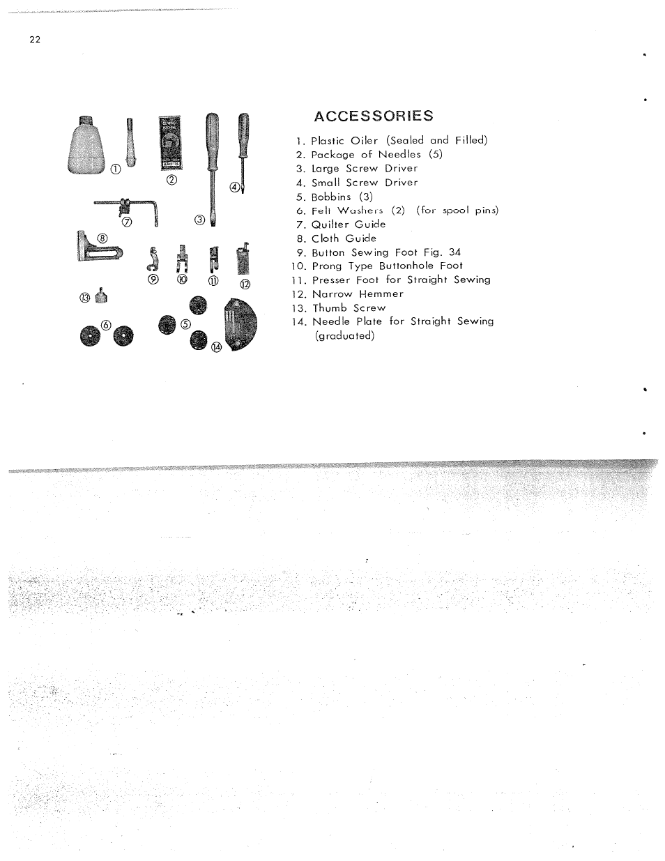 Accessories | SINGER W311 User Manual | Page 23 / 50