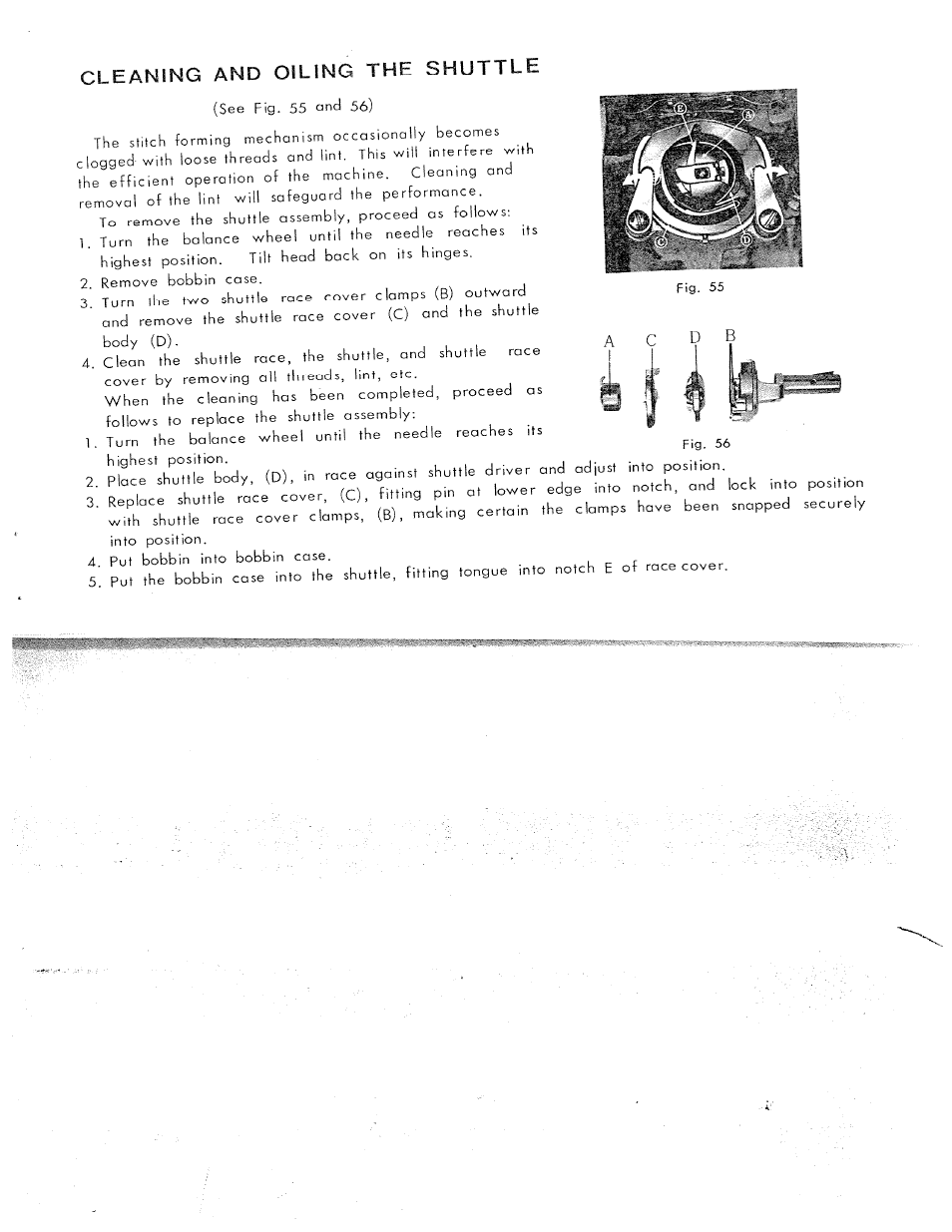 Cleaning and oiling the shuttle | SINGER W311 User Manual | Page 28 / 50