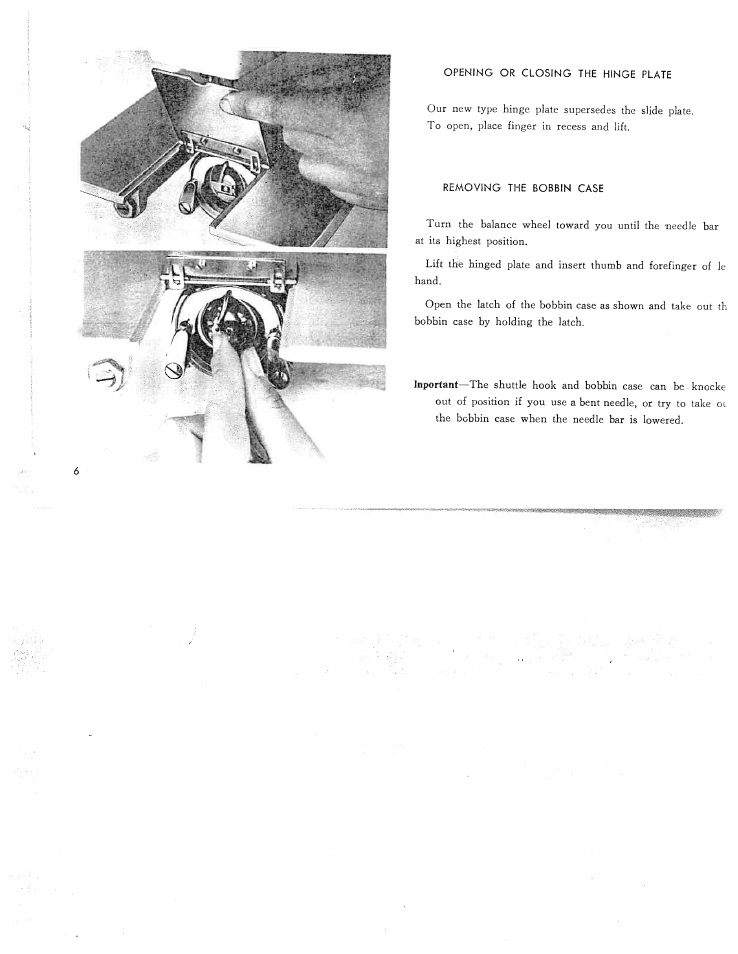 Removing the bobbin case | SINGER W311 BBS User Manual | Page 8 / 50