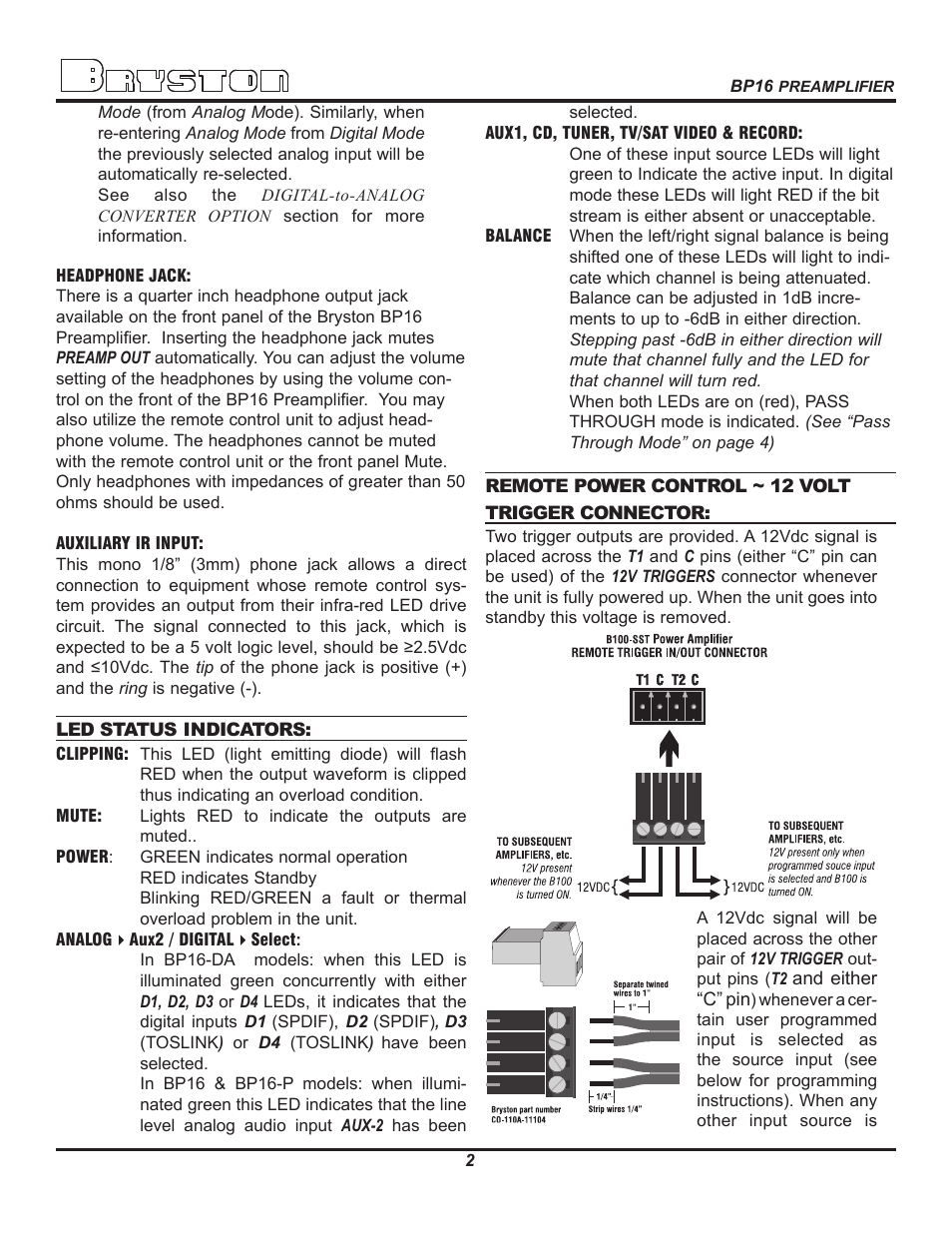 Bryston BP16 User Manual | Page 4 / 8