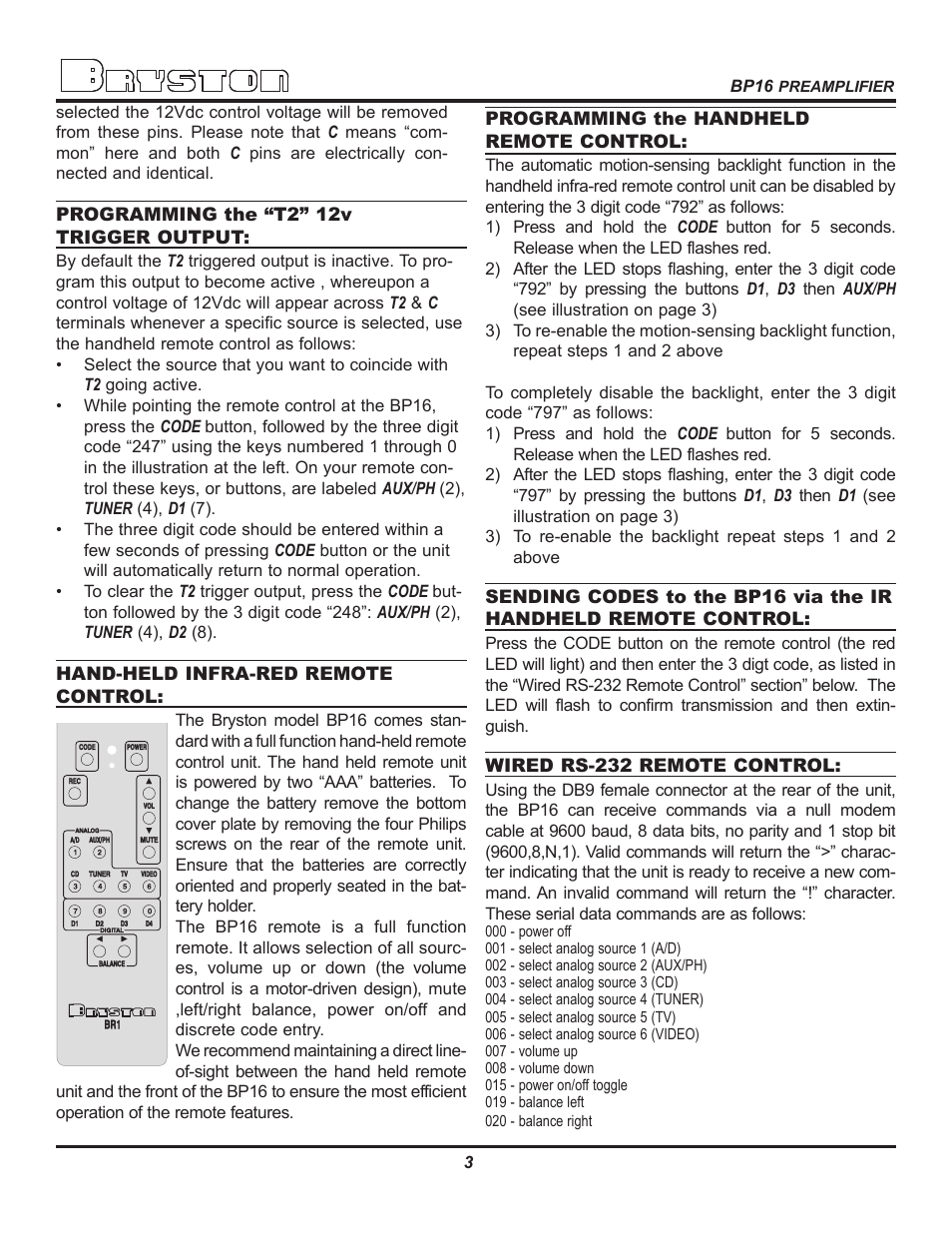 Bryston BP16 User Manual | Page 5 / 8