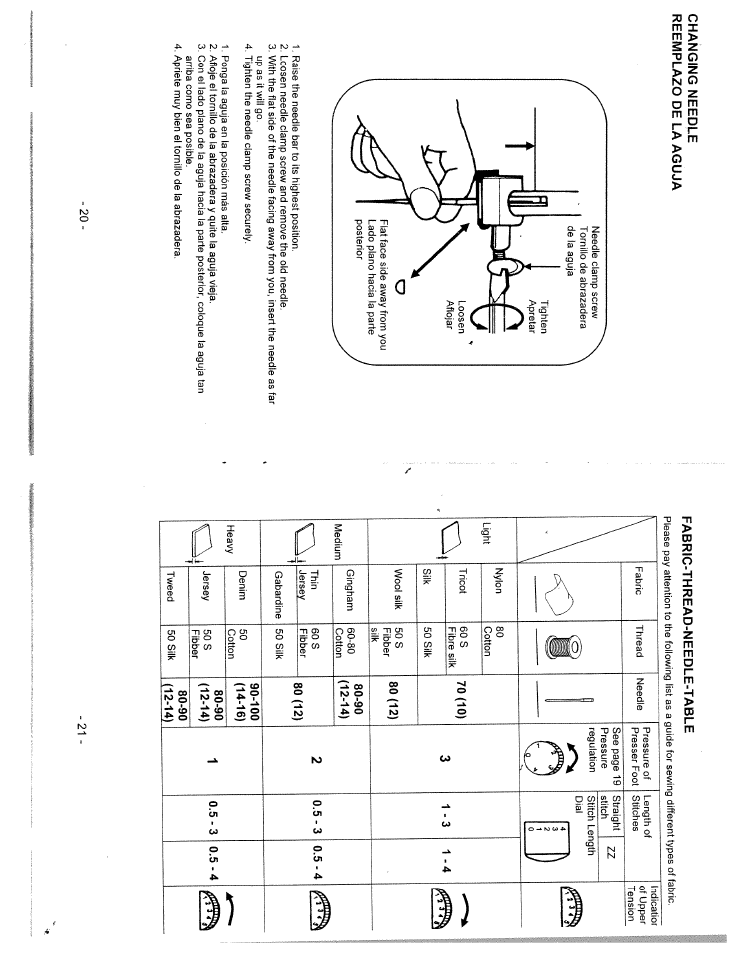 Changing needle reemplazo de la aguja | SINGER W312 Classic User Manual | Page 11 / 18