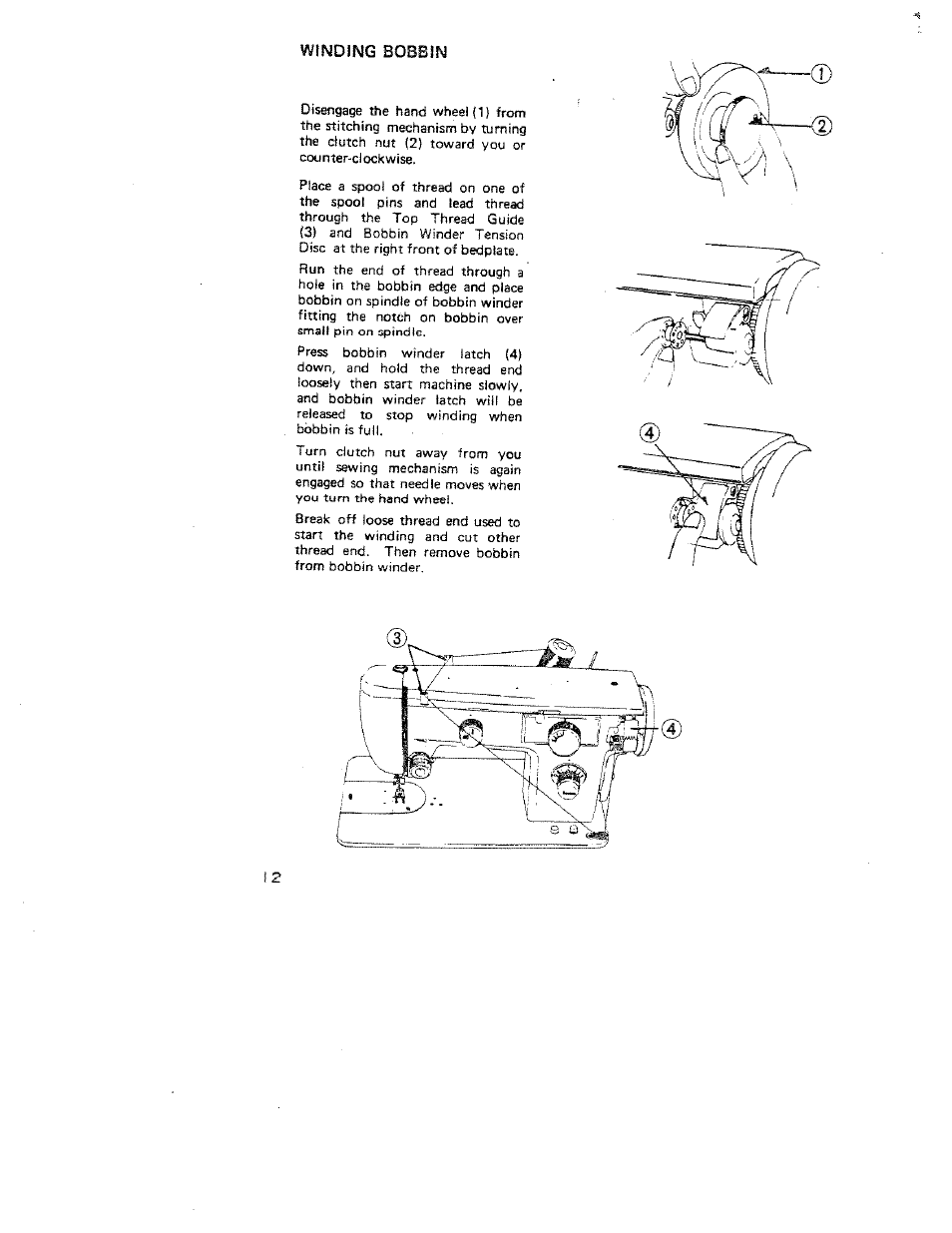 SINGER W312 Old User Manual | Page 12 / 46