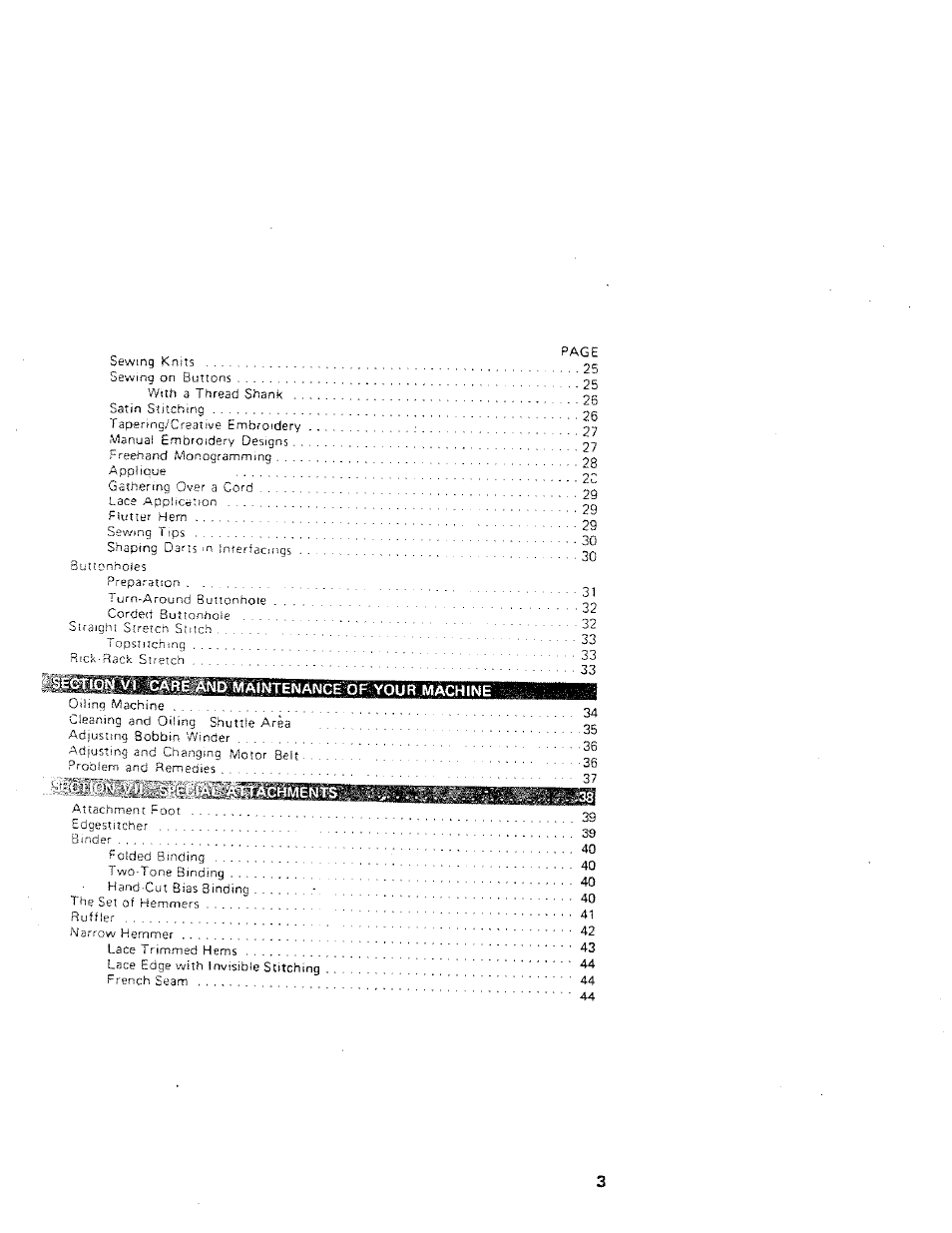 SINGER W312 Old User Manual | Page 3 / 46