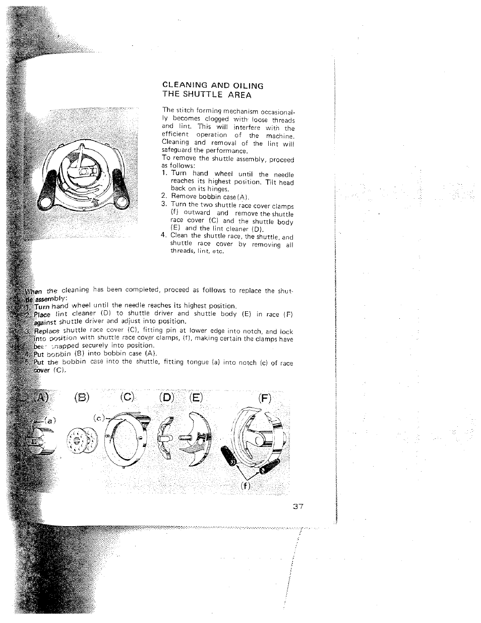 SINGER W312 Old User Manual | Page 37 / 46