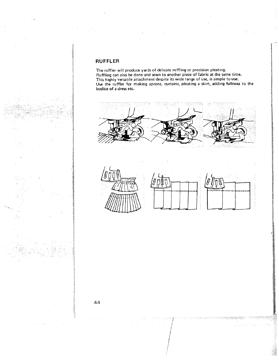 Rüffler | SINGER W312 Old User Manual | Page 44 / 46
