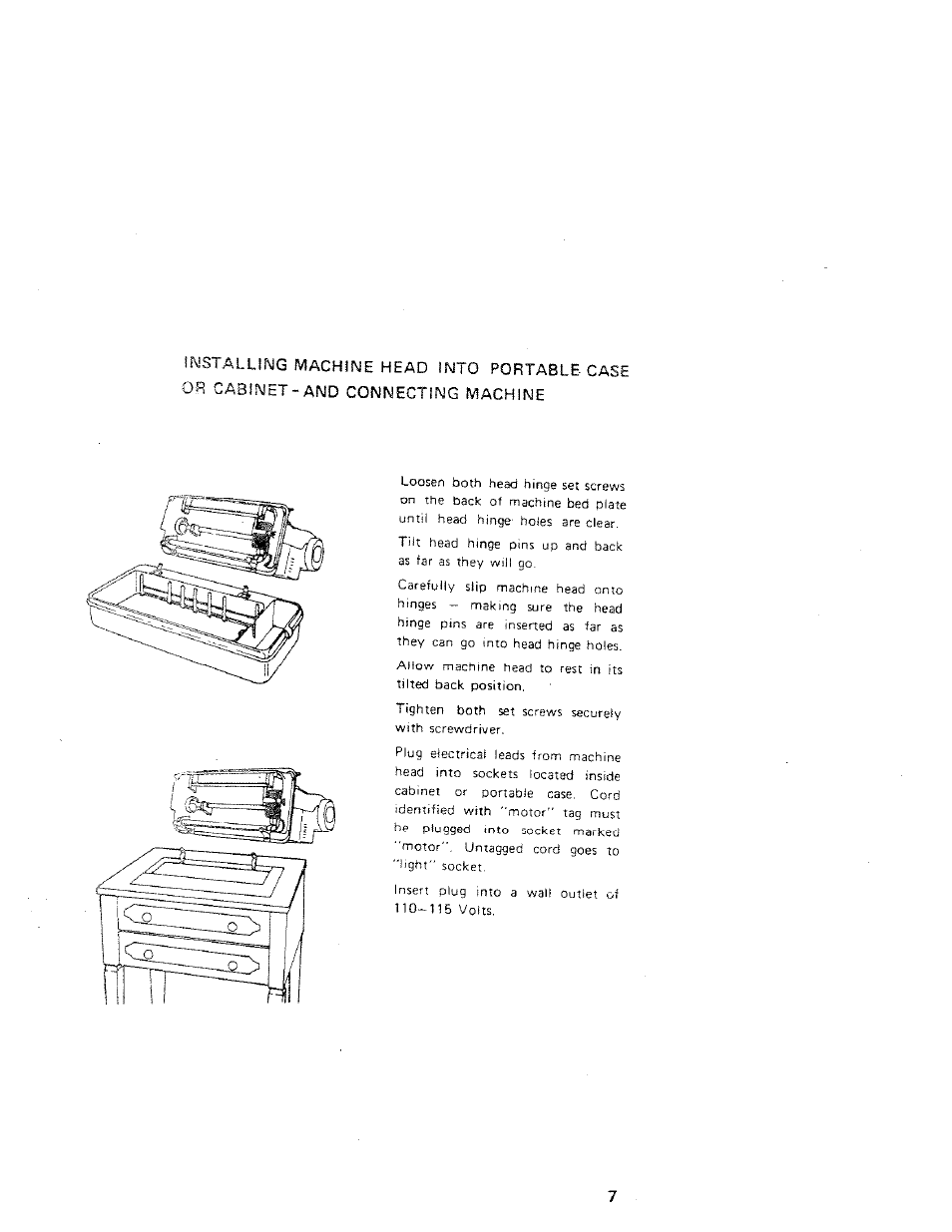 SINGER W312 Old User Manual | Page 7 / 46