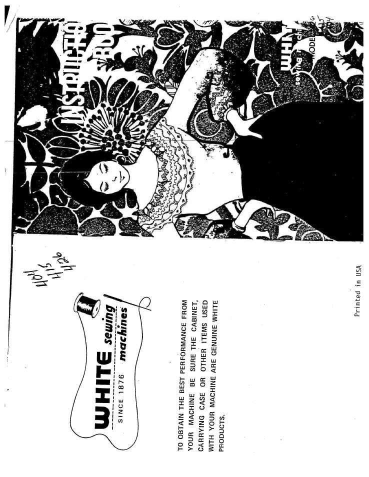 SINGER W426 User Manual | 48 pages