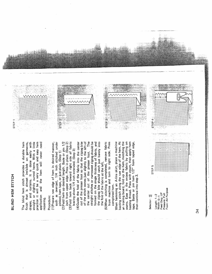 Blind hem stitch | SINGER W431 User Manual | Page 35 / 50