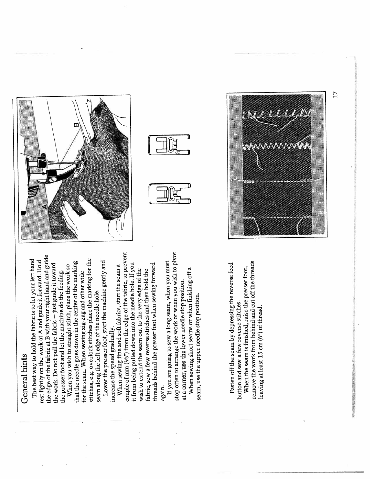 General hints | SINGER W4910 Euroflair User Manual | Page 19 / 52