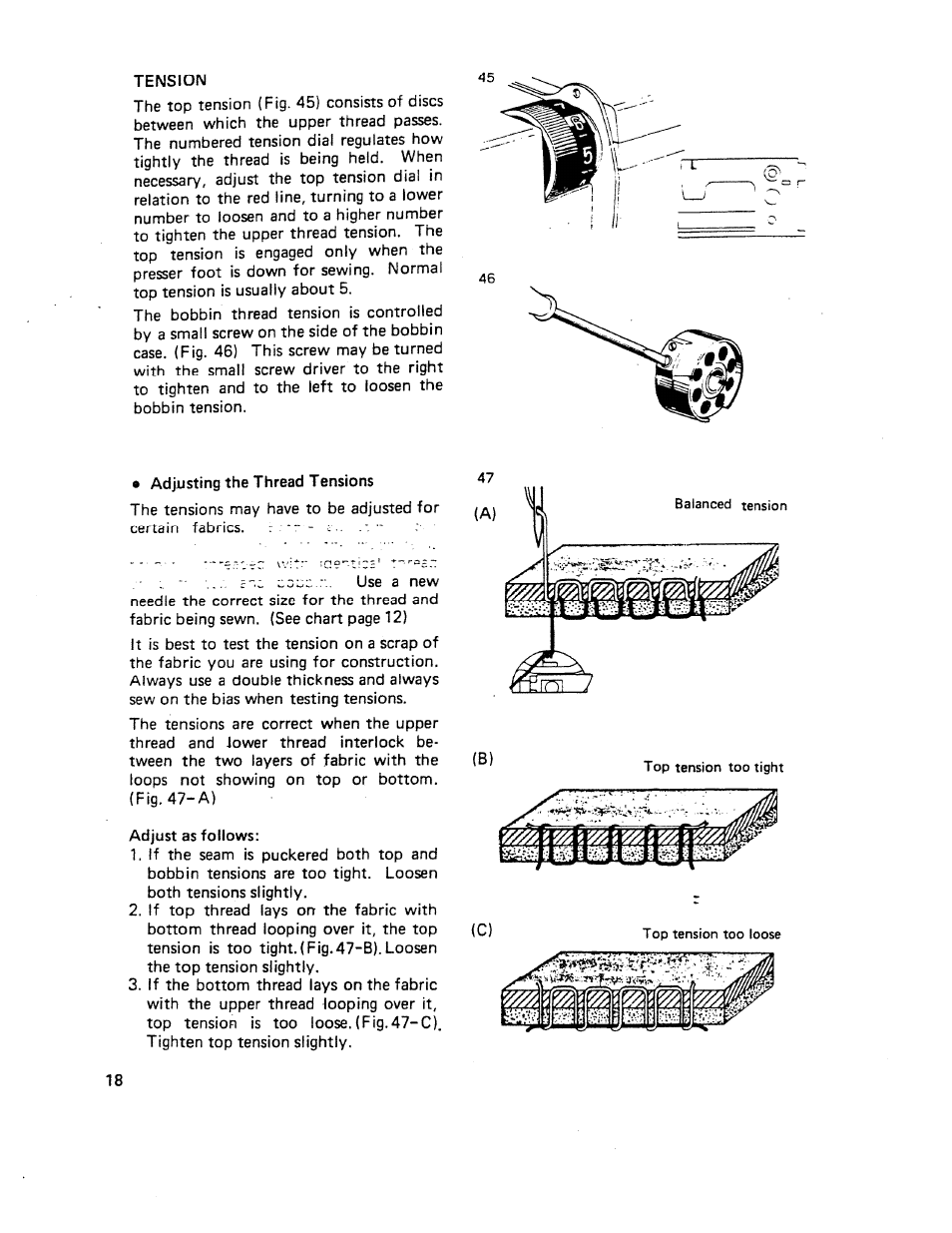 Tension | SINGER W510 User Manual | Page 20 / 58