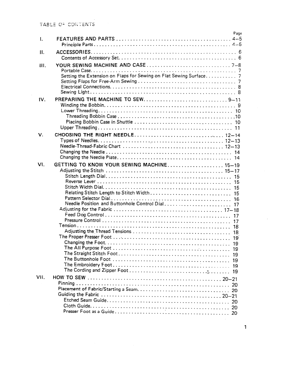 SINGER W510 User Manual | Page 3 / 58