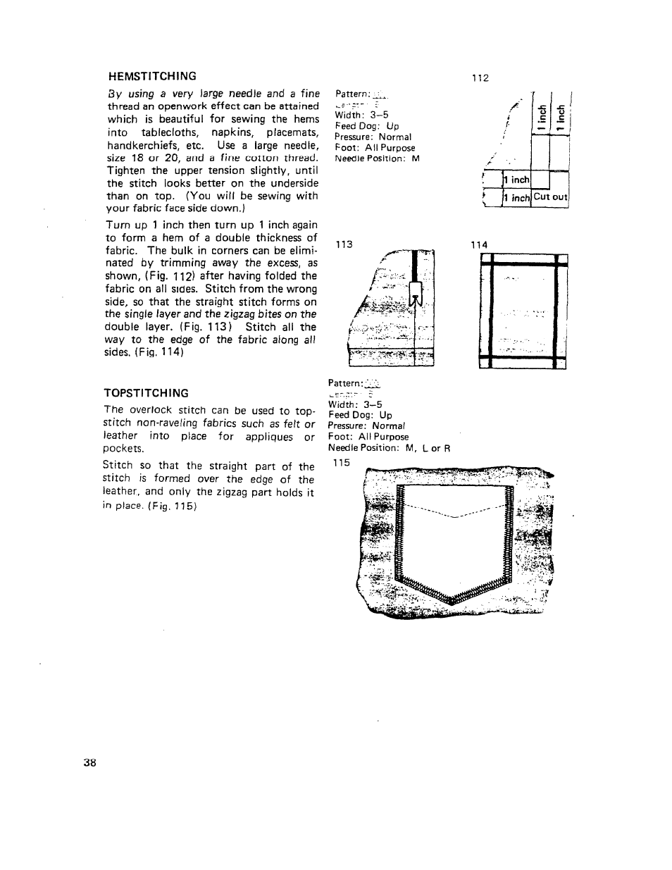 Hemstitching, Topstitching | SINGER W510 User Manual | Page 40 / 58