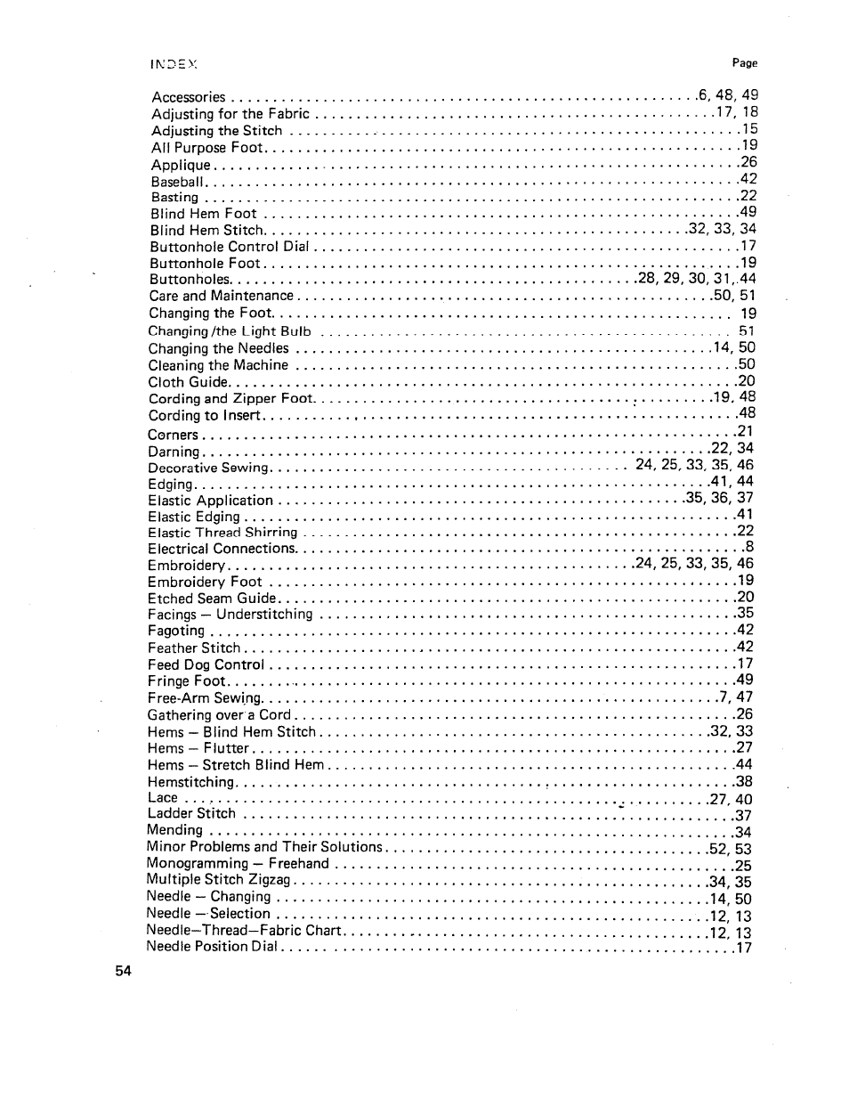 SINGER W510 User Manual | Page 56 / 58