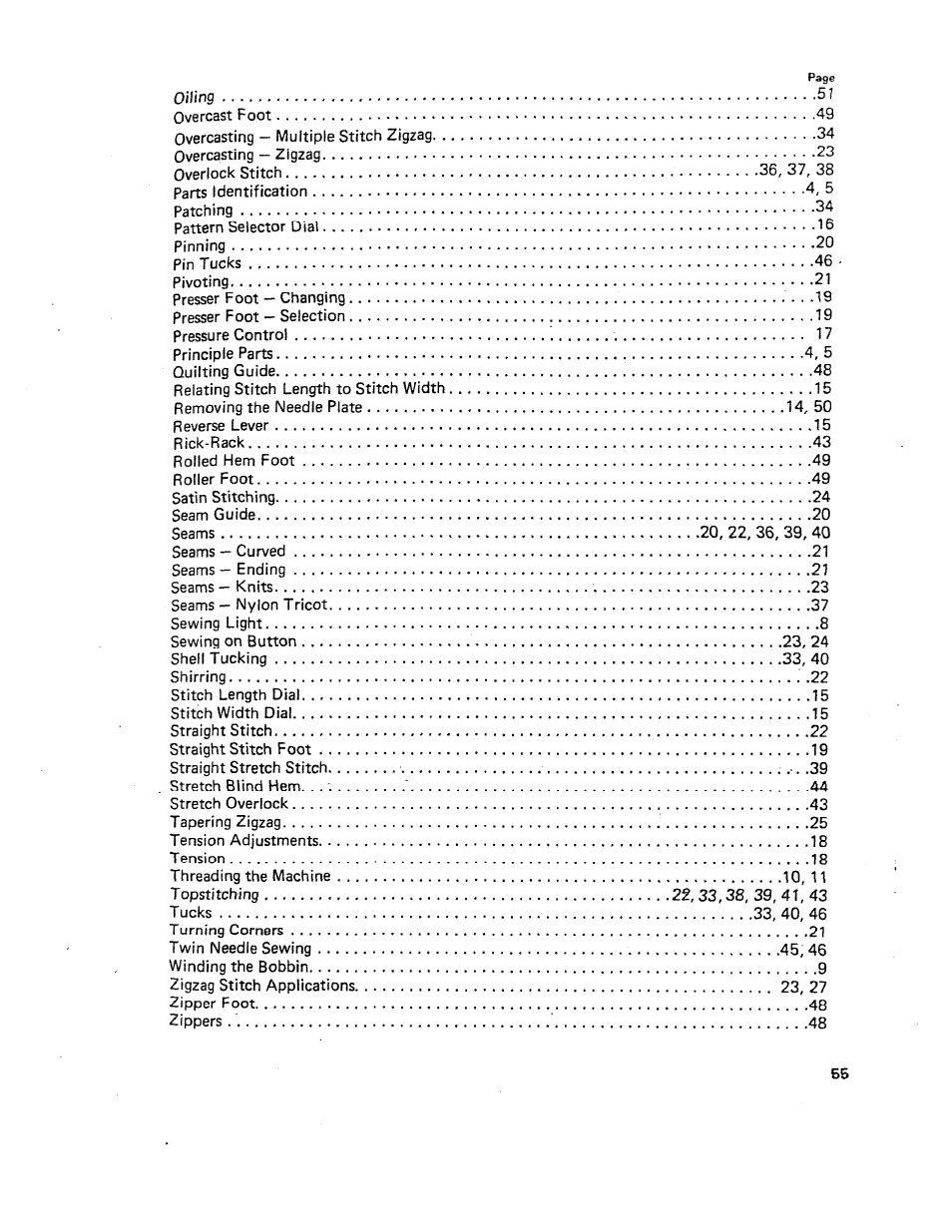SINGER W510 User Manual | Page 57 / 58