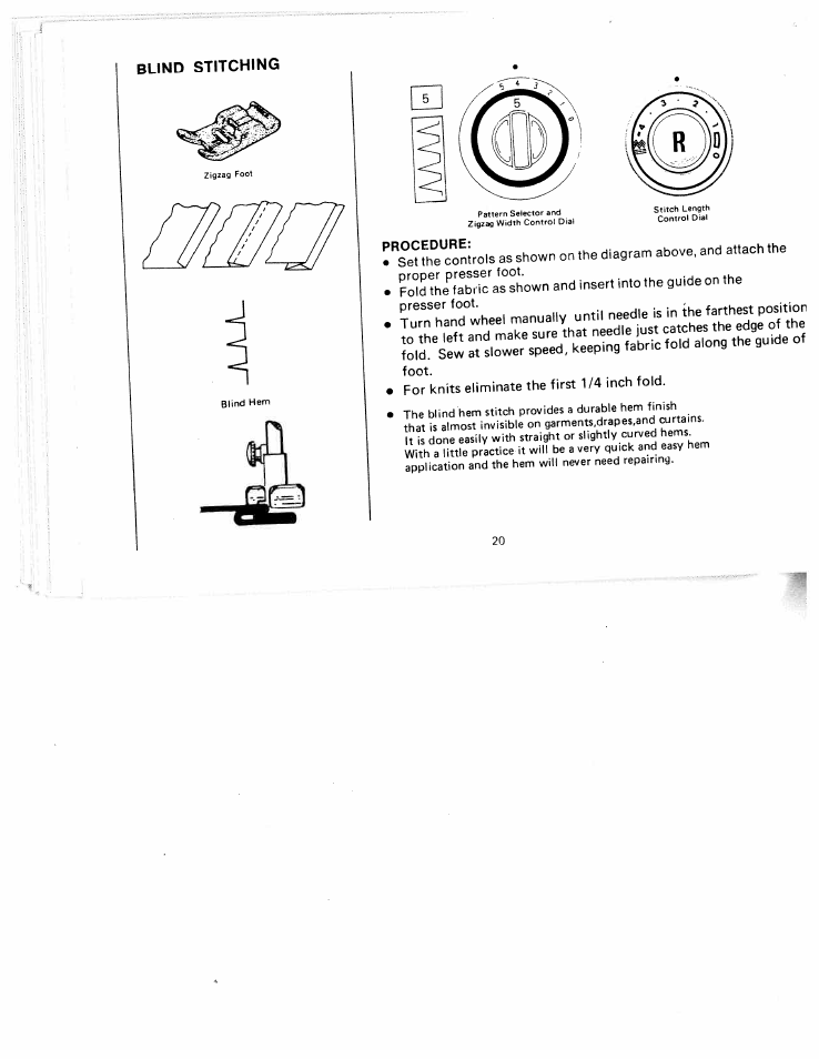 Blind stitching | SINGER W511 User Manual | Page 21 / 35