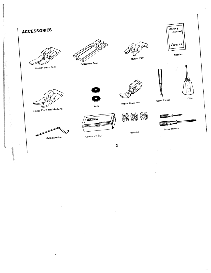 SINGER W511 User Manual | Page 3 / 35