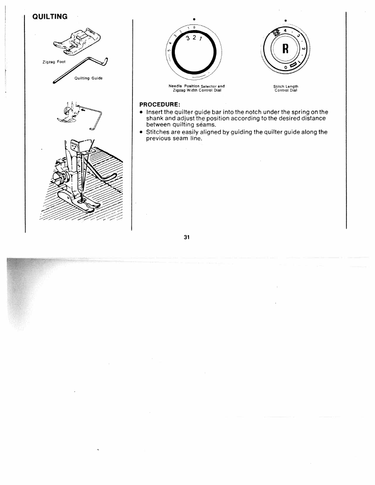 Quilting | SINGER W511 User Manual | Page 32 / 35