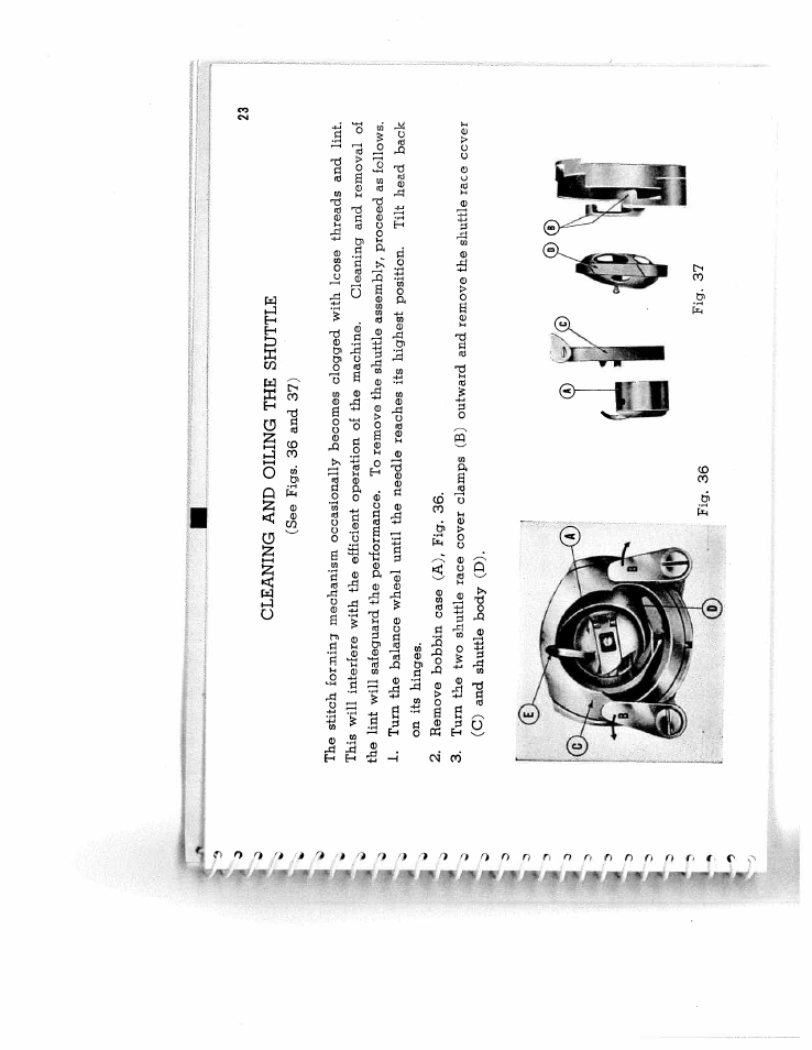 Cleaning and oiling the shuttle | SINGER W5135 User Manual | Page 25 / 28