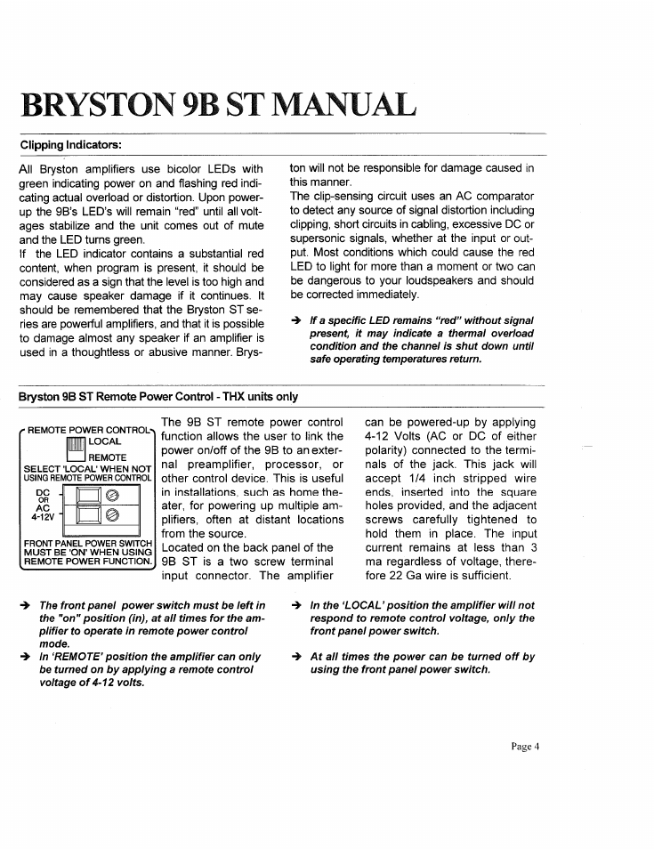 Bryston 9b st manual | Bryston 9B ST User Manual | Page 4 / 7