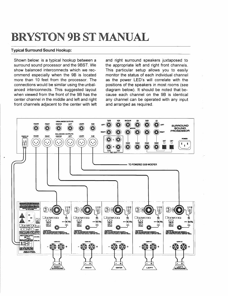 Bryston, St makual | Bryston 9B ST User Manual | Page 5 / 7