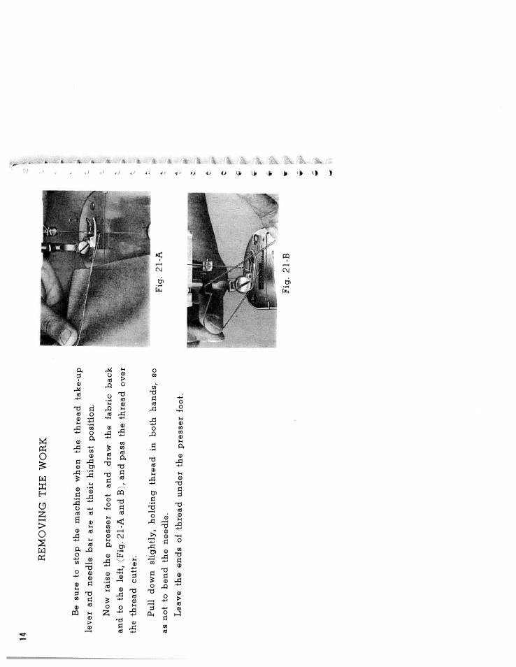 Removing the work | SINGER W571 User Manual | Page 15 / 42