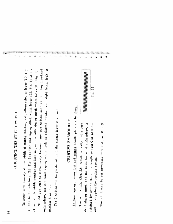 Adjusting the stitch width, Creative embroidery, Adjusting the stitch width creative embroidery -17 | SINGER W571 User Manual | Page 17 / 42