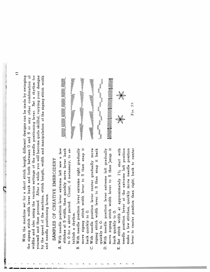 Samples of creative embroidery, Samples of creative embroidery -18 | SINGER W571 User Manual | Page 18 / 42