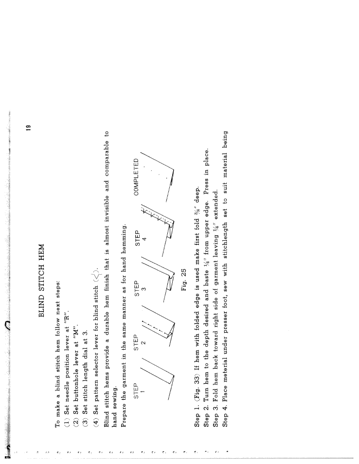 Blind stitch hem | SINGER W571 User Manual | Page 20 / 42