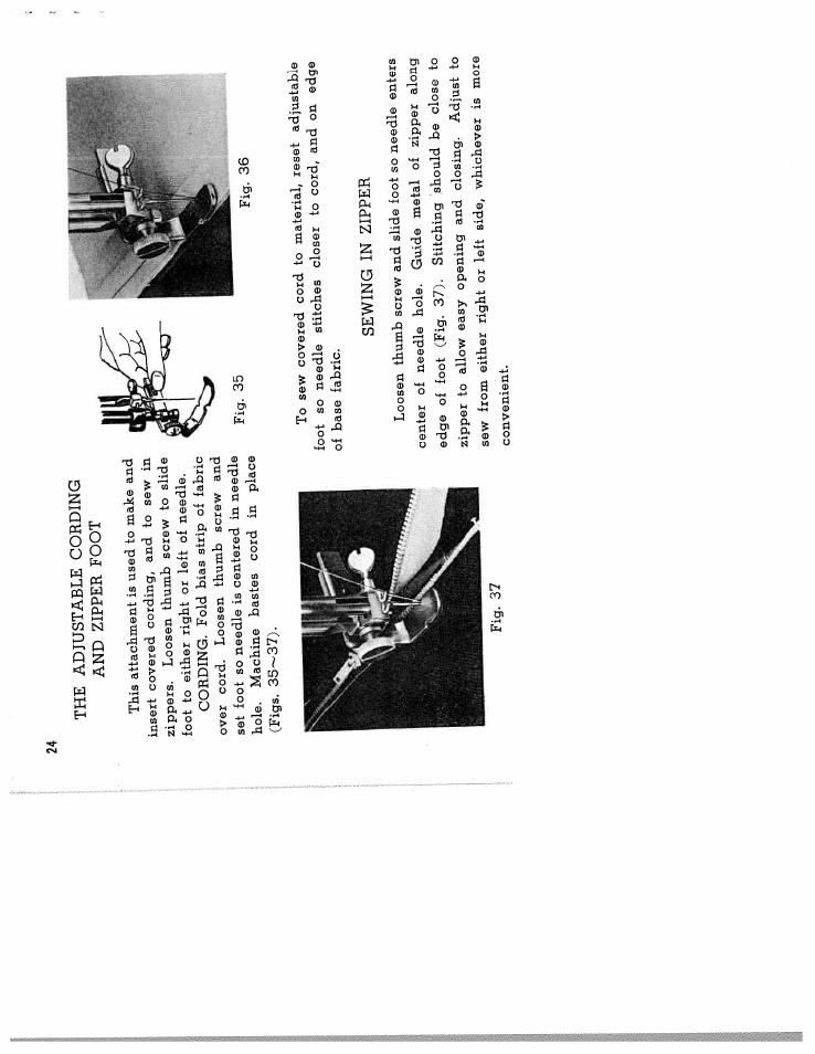 Sewing in zipper, Sewing in zipper -25 | SINGER W571 User Manual | Page 25 / 42