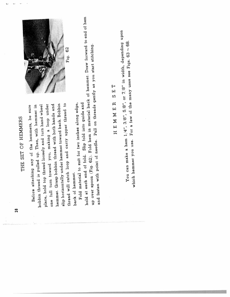 The set of hemmers, Hemmer set, Hemmer -39 | SINGER W571 User Manual | Page 39 / 42