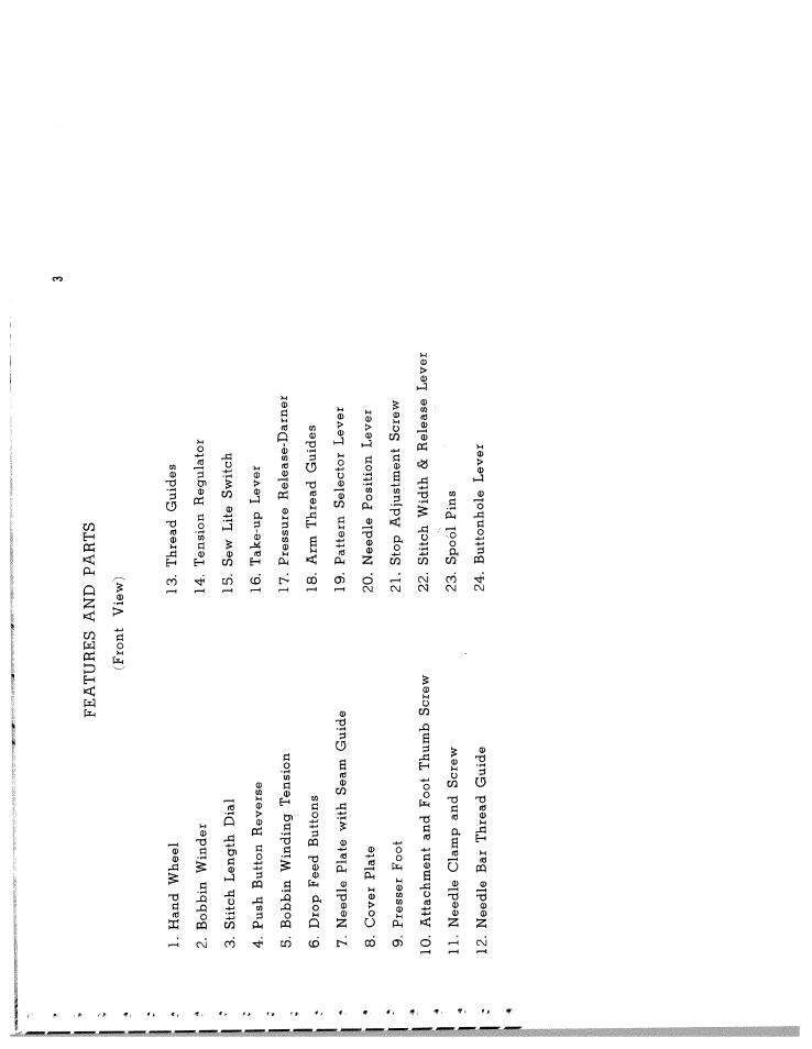 Features and parts, Features and parts -3-4 | SINGER W571 User Manual | Page 4 / 42