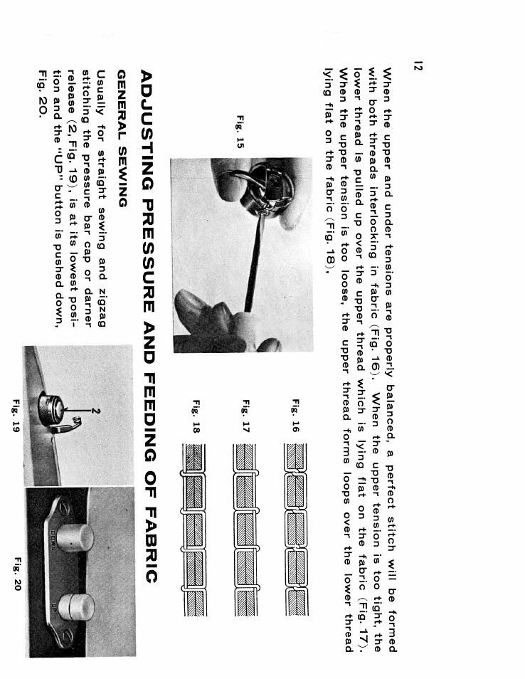 Adjusting pressure and feeding of fabric | SINGER W610 User Manual | Page 14 / 44