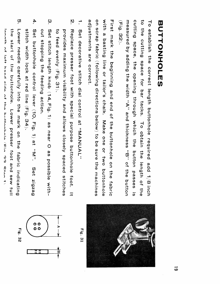 Buttonholes | SINGER W610 User Manual | Page 21 / 44