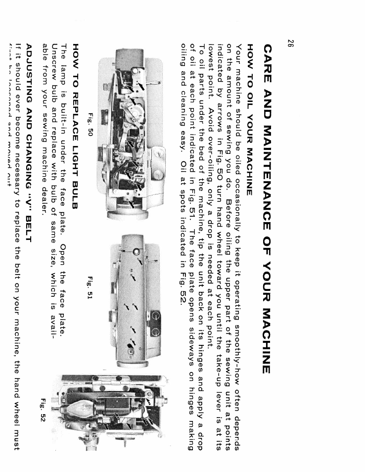 Care and maintenance of your machine | SINGER W610 User Manual | Page 28 / 44