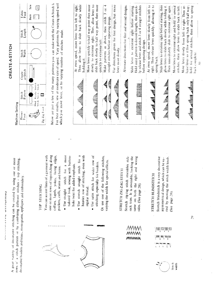 Stretch bijndstitch, Stretch blindstitch | SINGER W6105 User Manual | Page 17 / 26