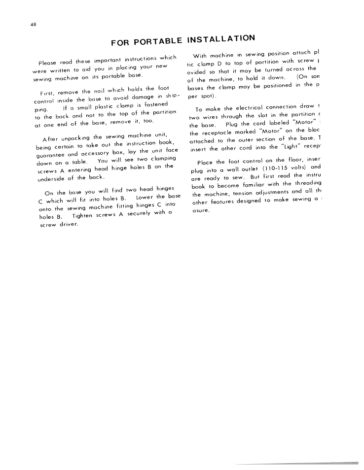 SINGER W612 User Manual | Page 48 / 51