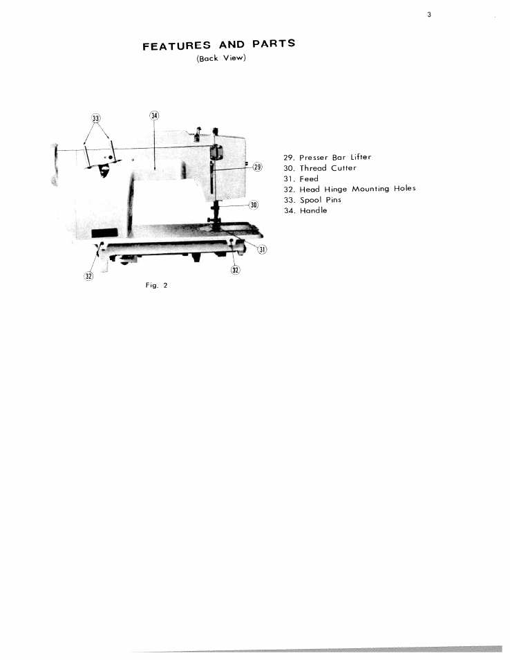 Features and parts | SINGER W612 User Manual | Page 5 / 51