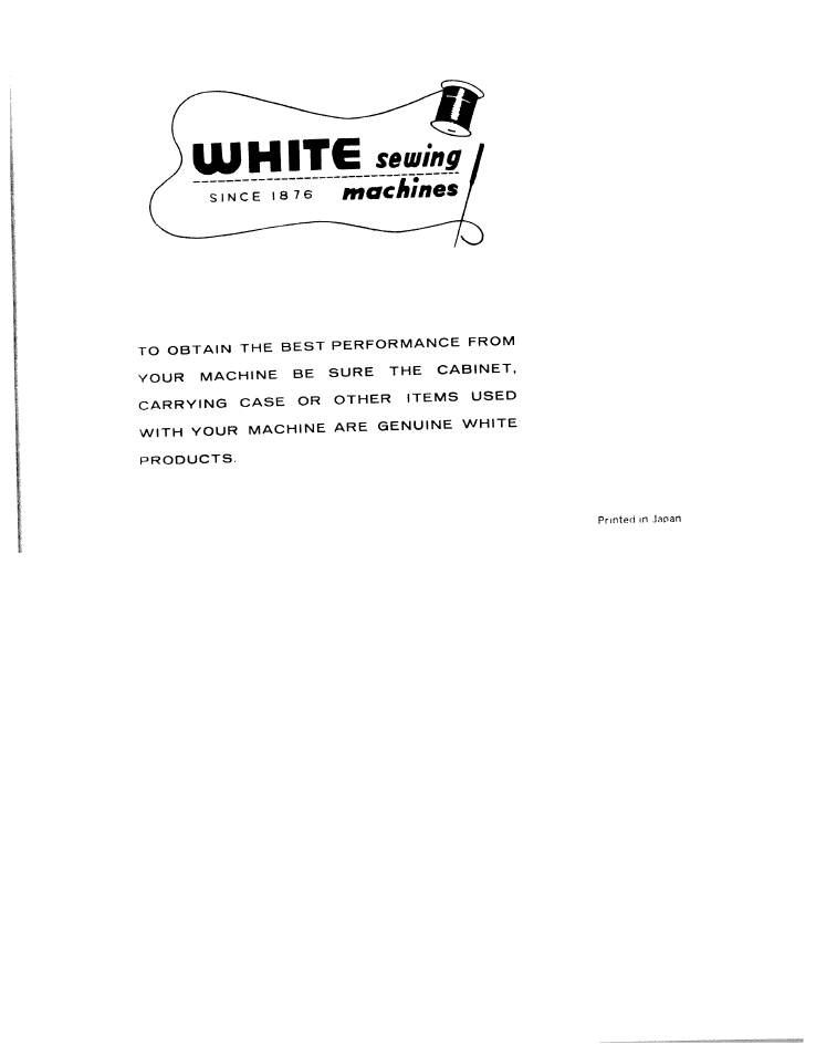 White, Machines, Sewing | SINGER W612 User Manual | Page 51 / 51