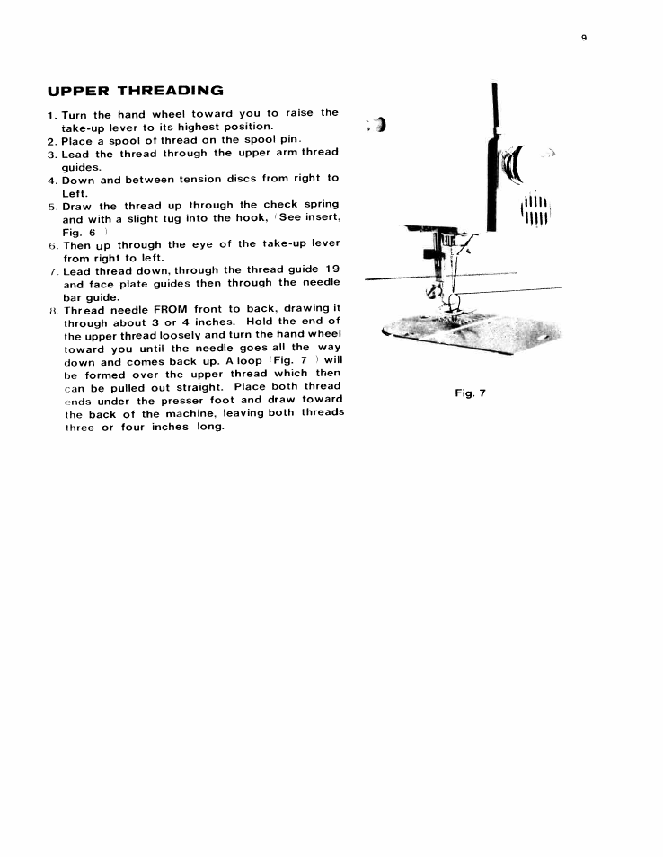 SINGER W614 User Manual | Page 10 / 57
