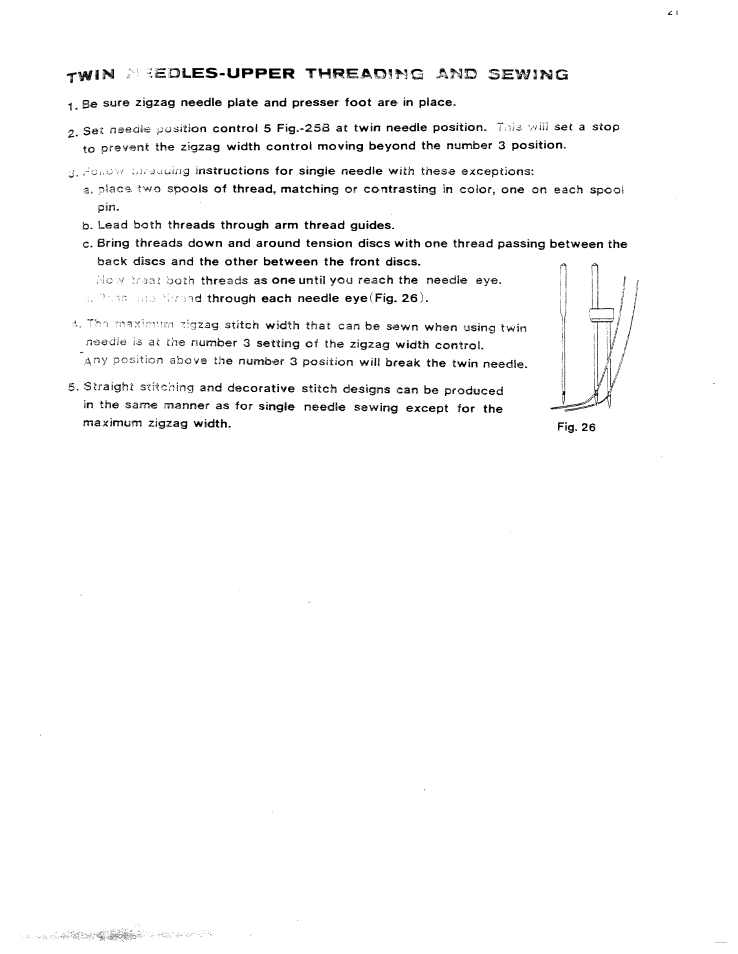 SINGER W614 User Manual | Page 22 / 57