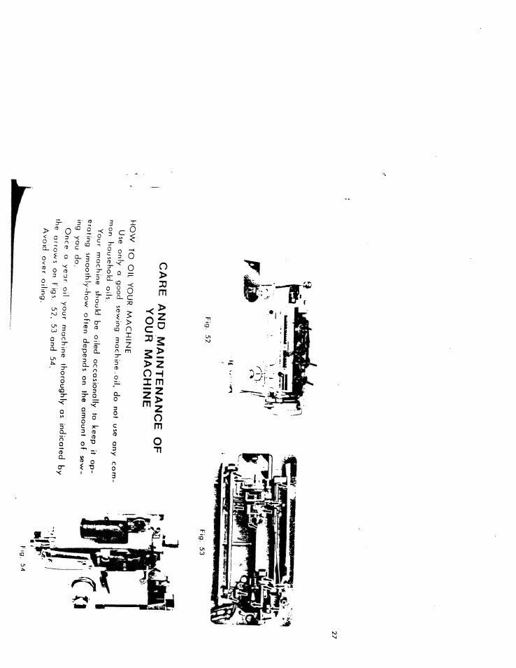 Care and maintenance of your machine | SINGER W616 User Manual | Page 26 / 48