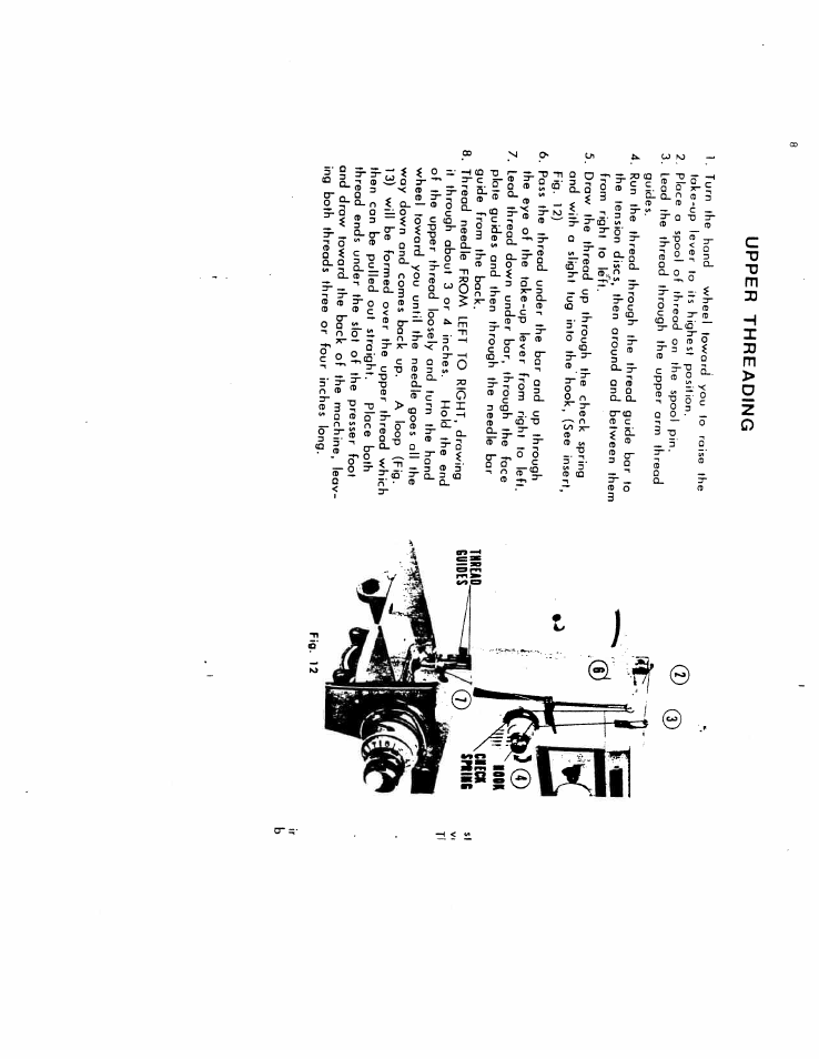 Upper threading | SINGER W616 User Manual | Page 7 / 48