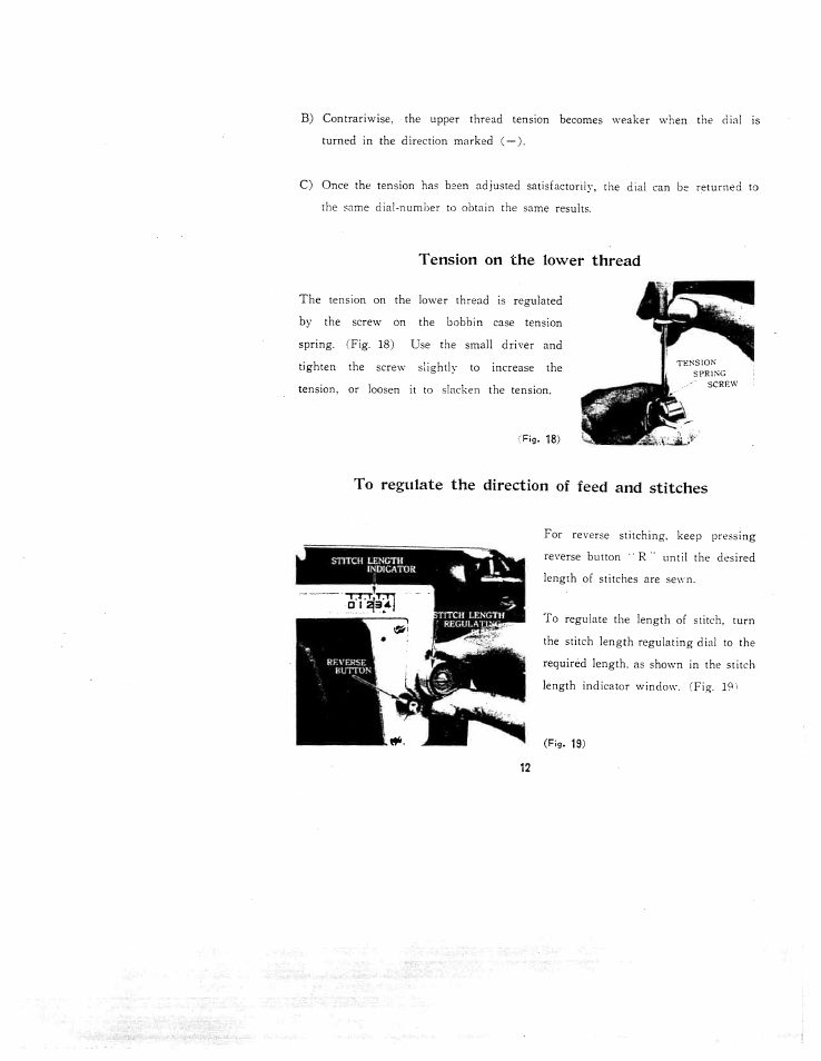 Tension on the lower thread | SINGER W671 User Manual | Page 13 / 24