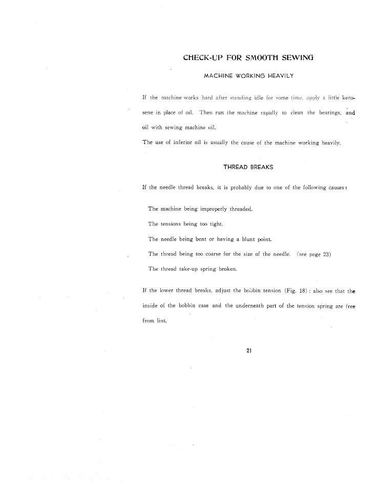 Check-up for smooth sewing | SINGER W671 User Manual | Page 22 / 24