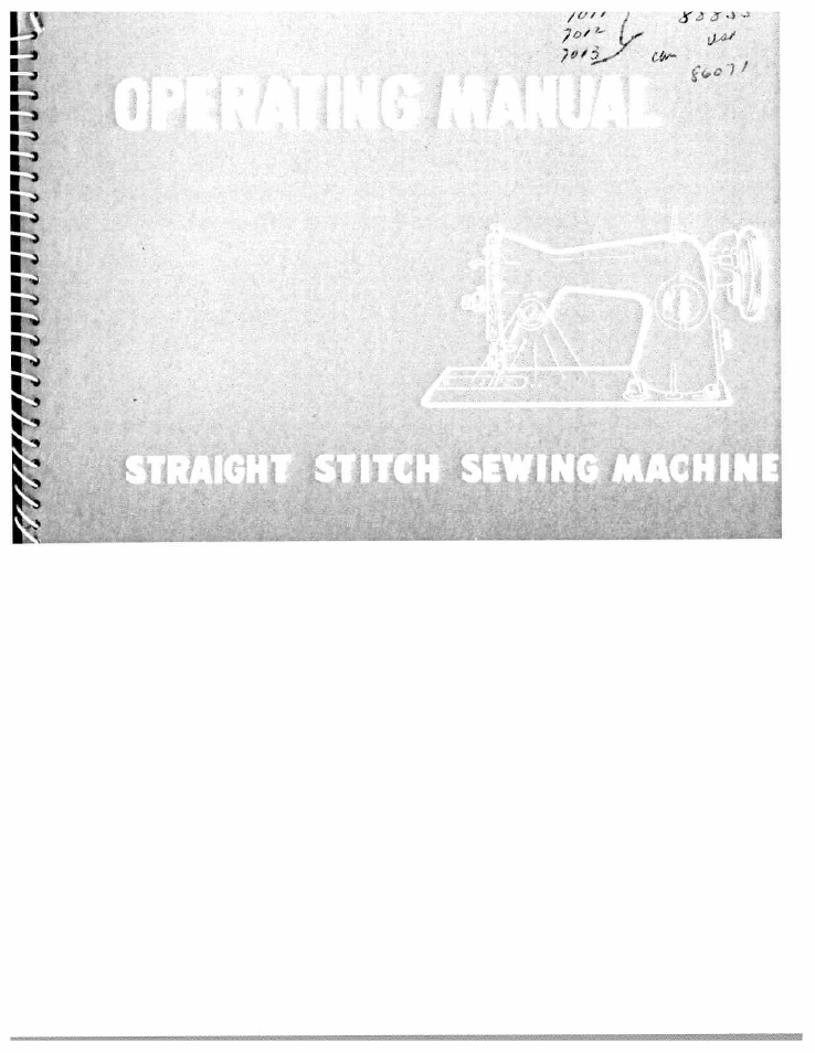 SINGER W7013 User Manual | 31 pages