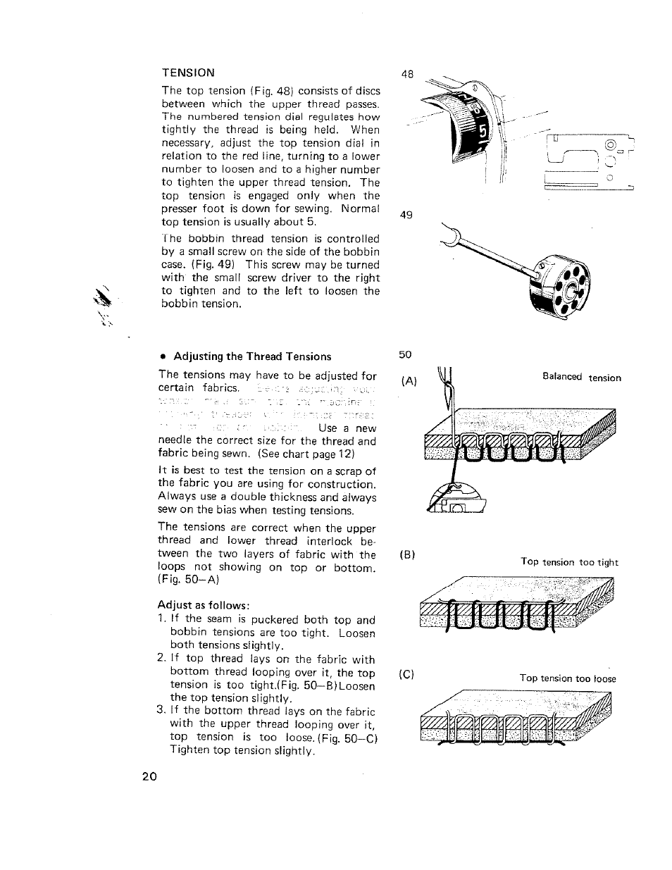 Adjusting the thread tensions, Adjust as follows | SINGER W710 User Manual | Page 21 / 61