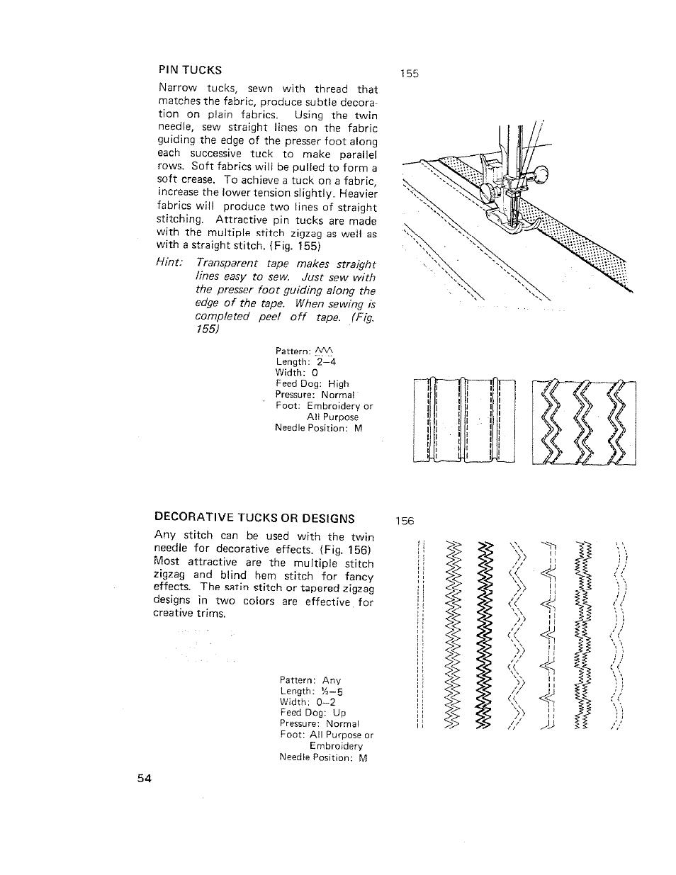 Decorative tucks or designs | SINGER W710 User Manual | Page 55 / 61