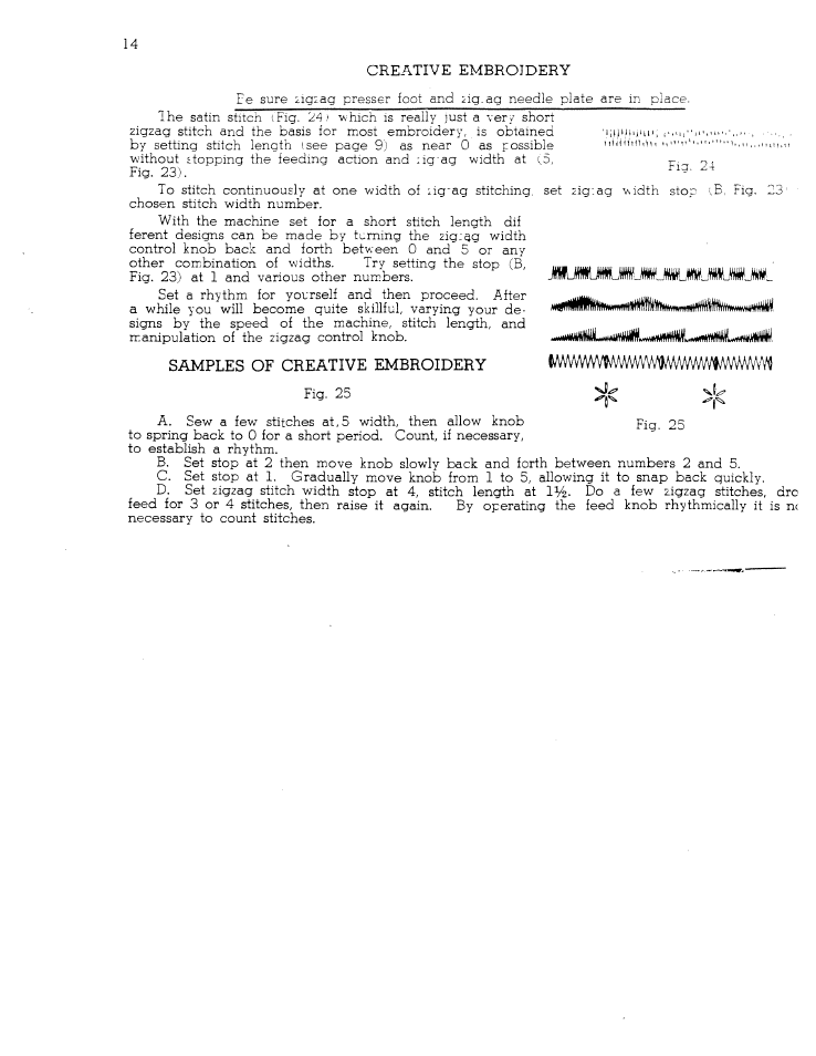 Creative embroidery, Samples of creative embroidery | SINGER W711 User Manual | Page 14 / 46