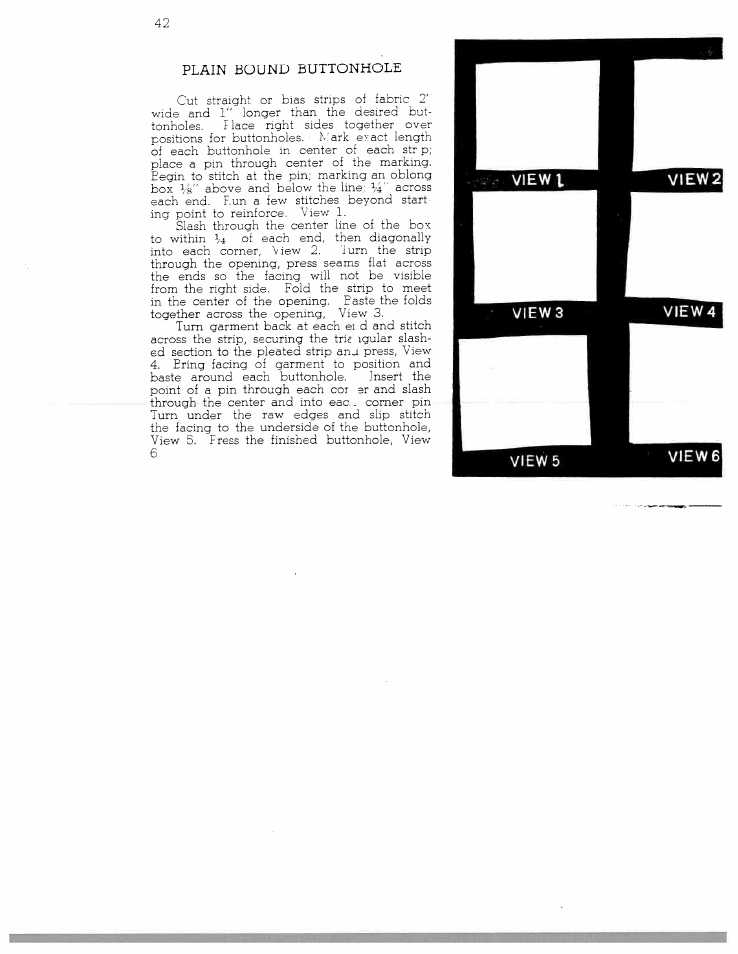 Plain bound buttonhole | SINGER W711 User Manual | Page 42 / 46